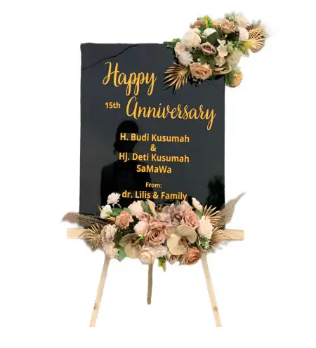 Papan Bunga Akrilik Tumpukan